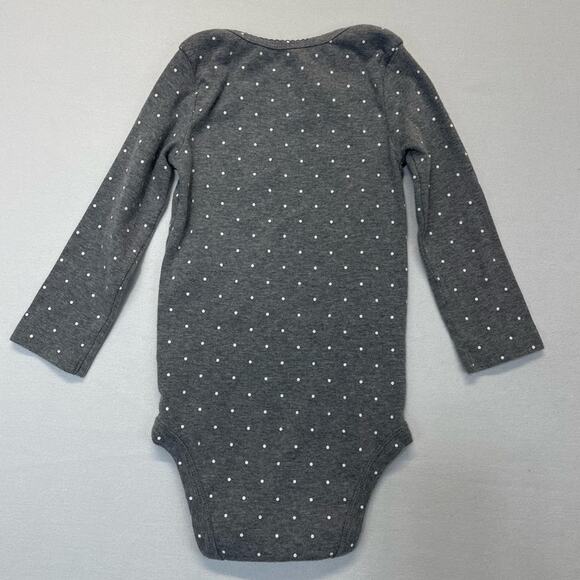 Carter’s Bodysuit Size 24 Months gray long sleeve Mamma’s  Mini polka dots - Picture 3 of 6